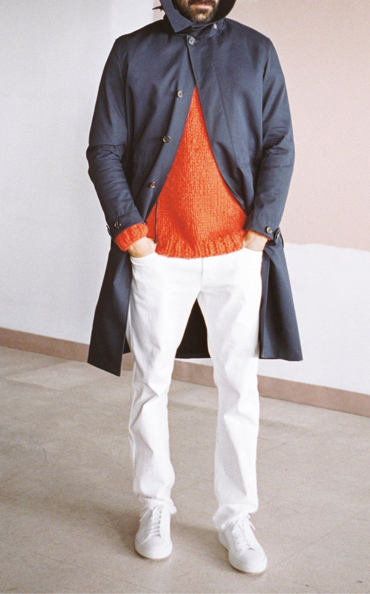 Fluorescent Orange / Pull Lawrence en cachemire - Fluorescent Orange
