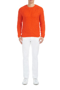 Lawrence Sweater en fluorescent orange welfat cachemire fil