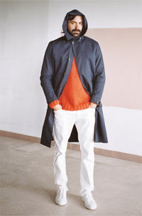 Lawrence Sweater en fluorescent orange welfat cachemire fil