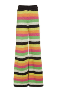 Multi / Pantalon rayé Liu en cachemire - Multi