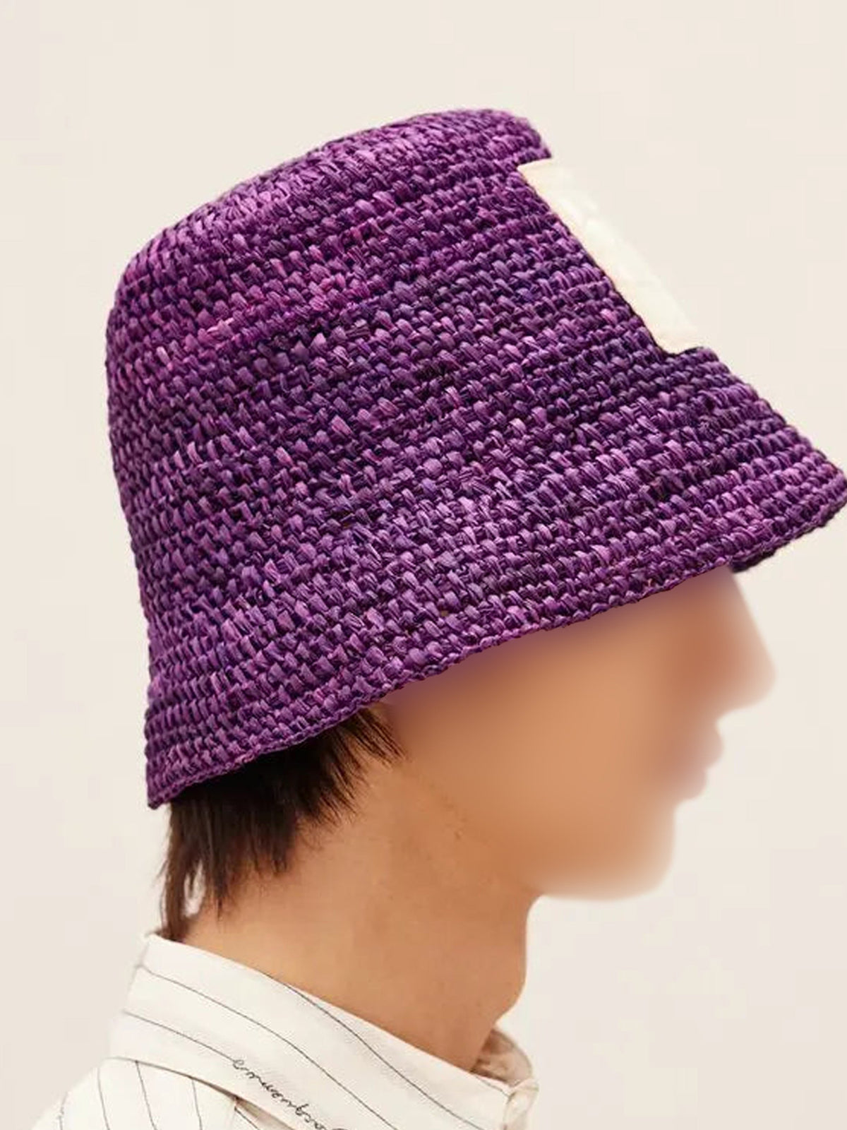 90€ / 2 sold //17 QTY / ST12%   Bob Ficiu en raphia - Purple