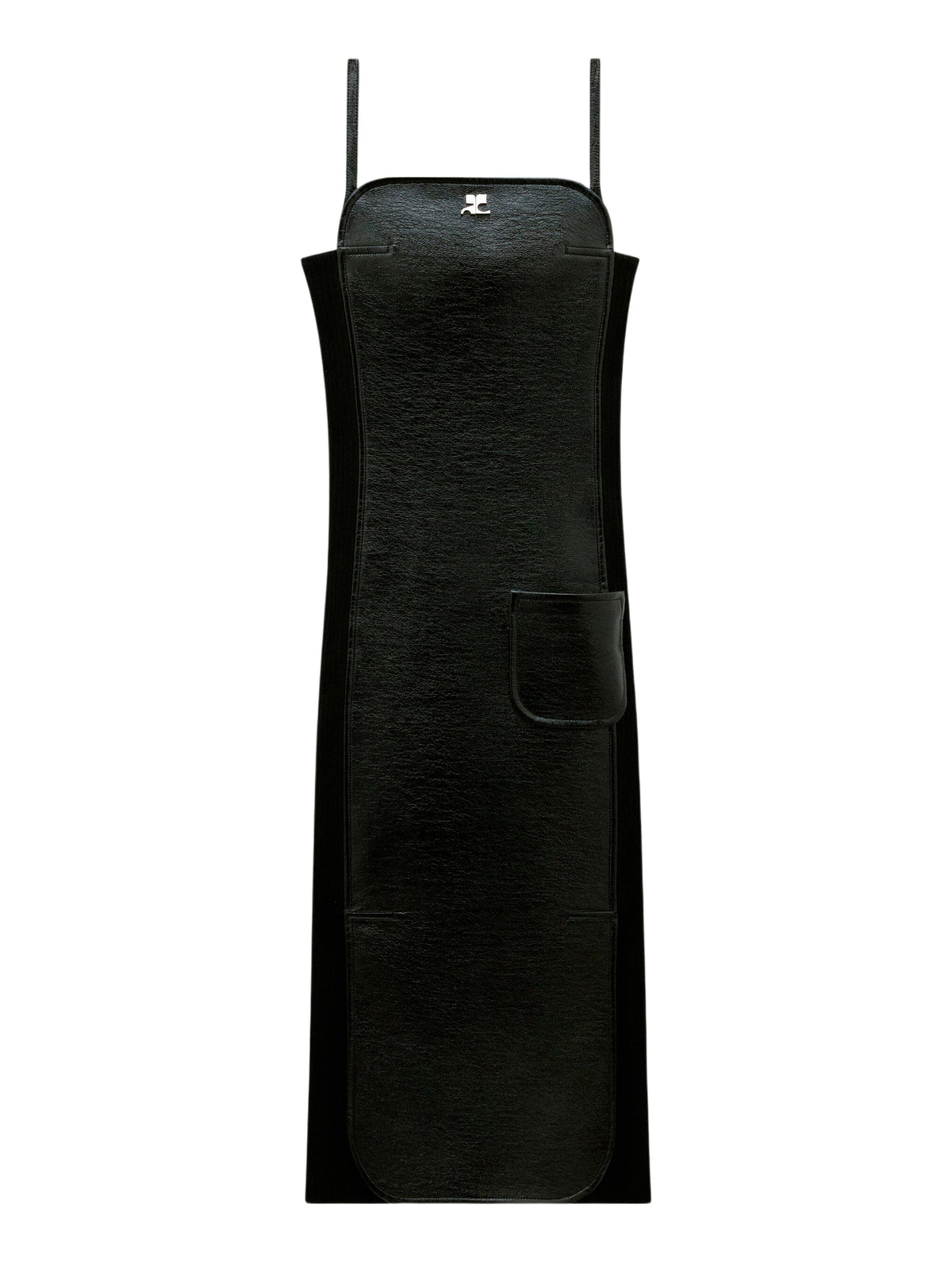 Robe octogone bimatière en vinyle - Black