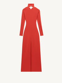 PRIX MARQUE : 110 / ROBE LONGUE ROBE LONGUE DOS NU COL DIAMANT JERSEY