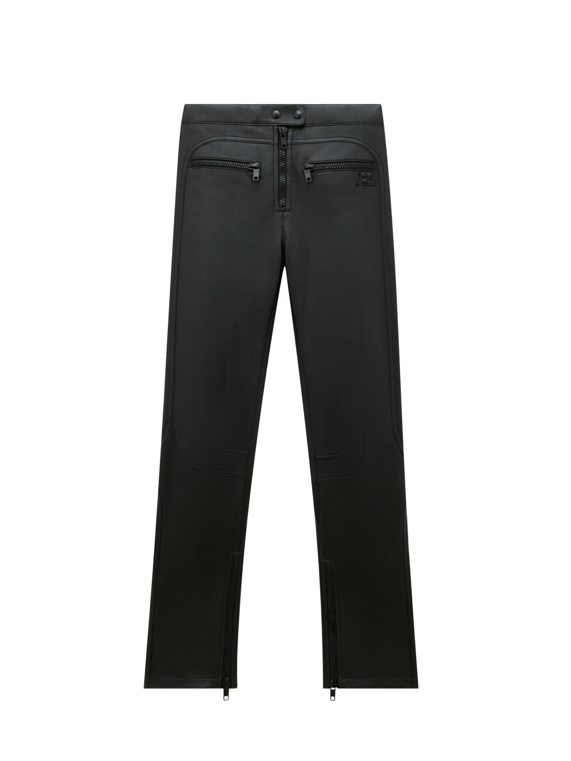 3pcs RELIQUAT 690€ / Pantalon biker vintage en cuir - Black