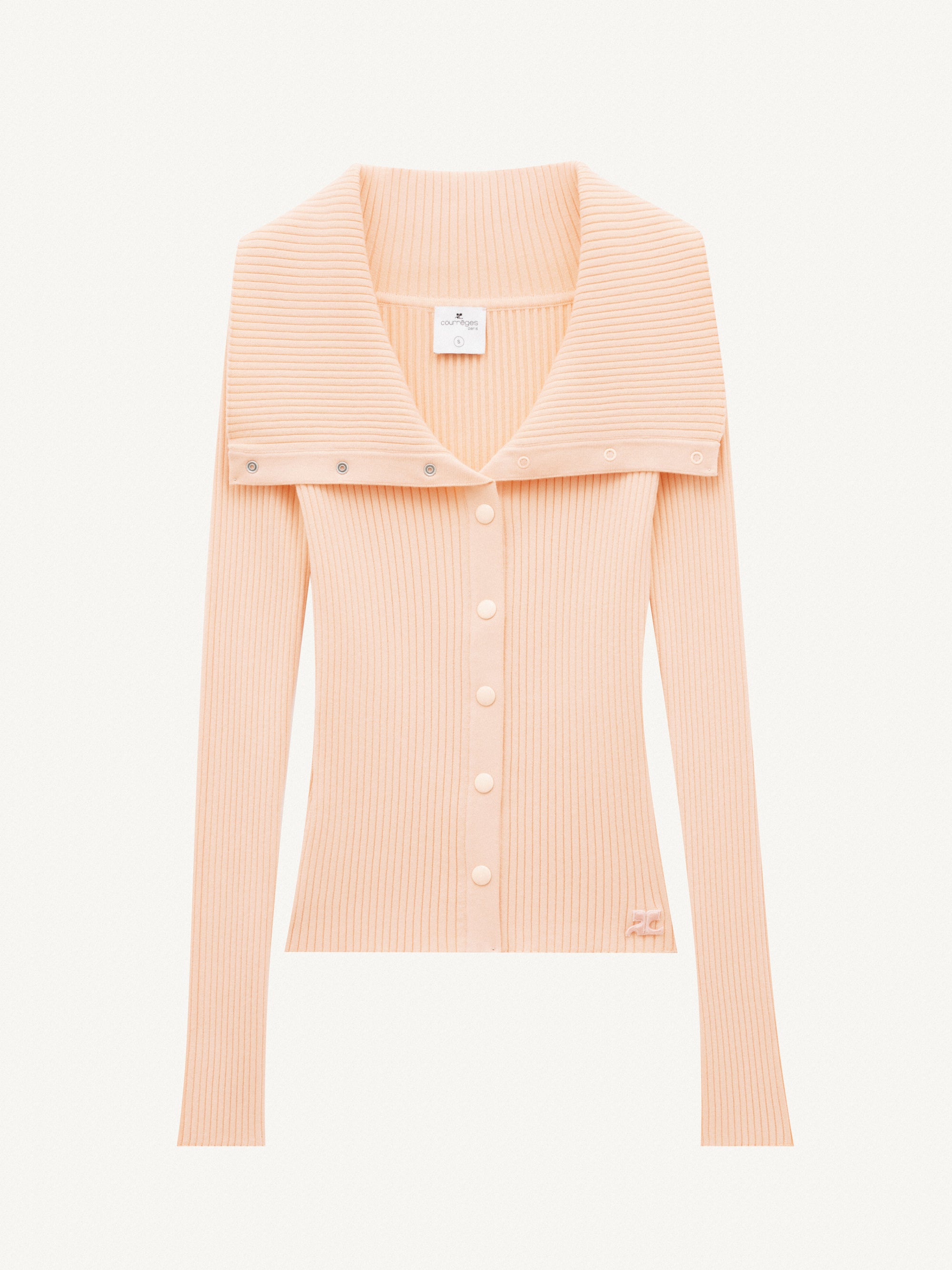 GILET GILET FOLDED RIB KNIT CARDIGAN