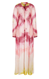 Massey Dress en multicolore tie and dye cachemire
