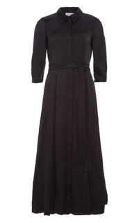 Black / Robe-chemise Andy en soie - Black
