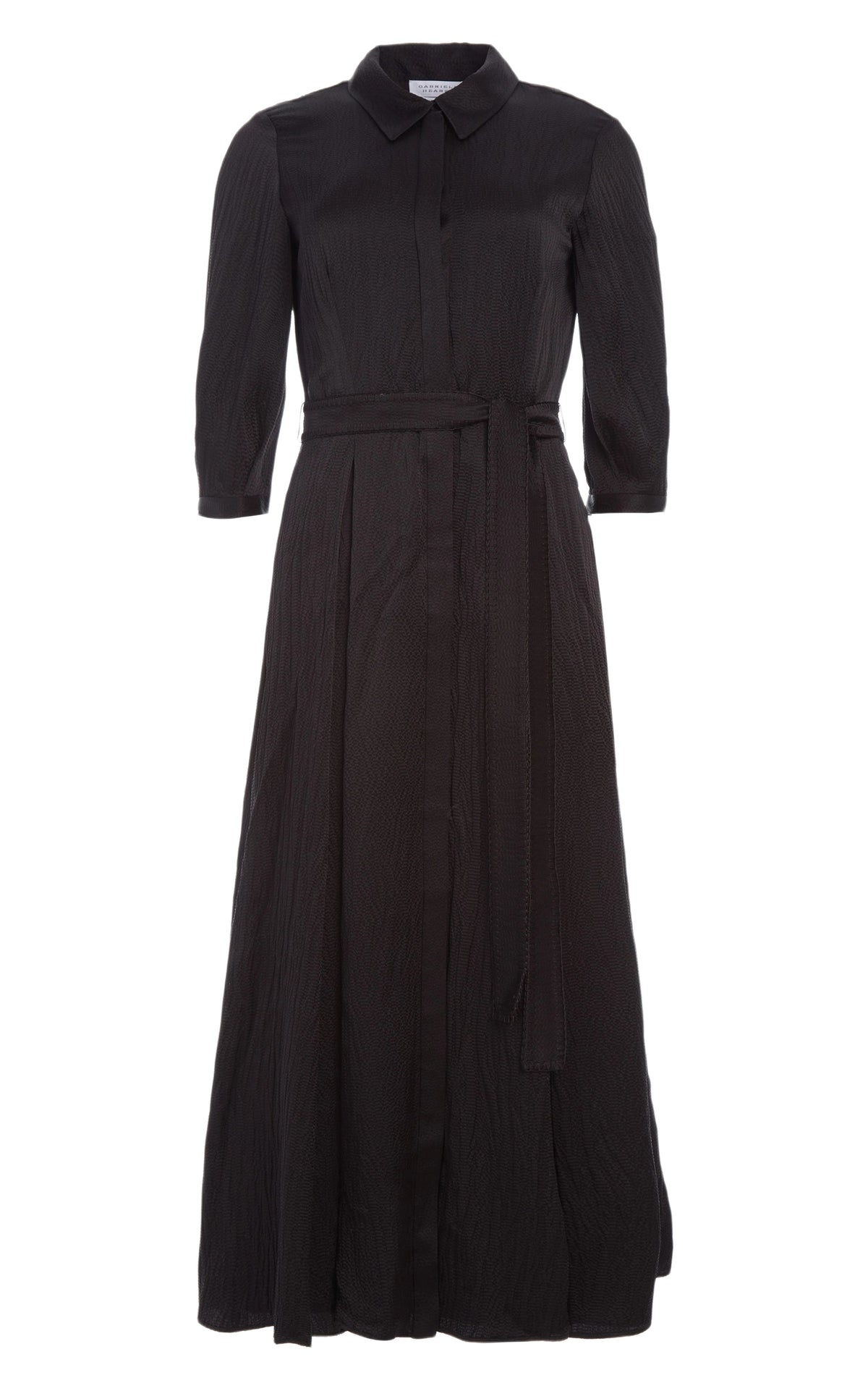 Black / Robe-chemise Andy en soie - Black
