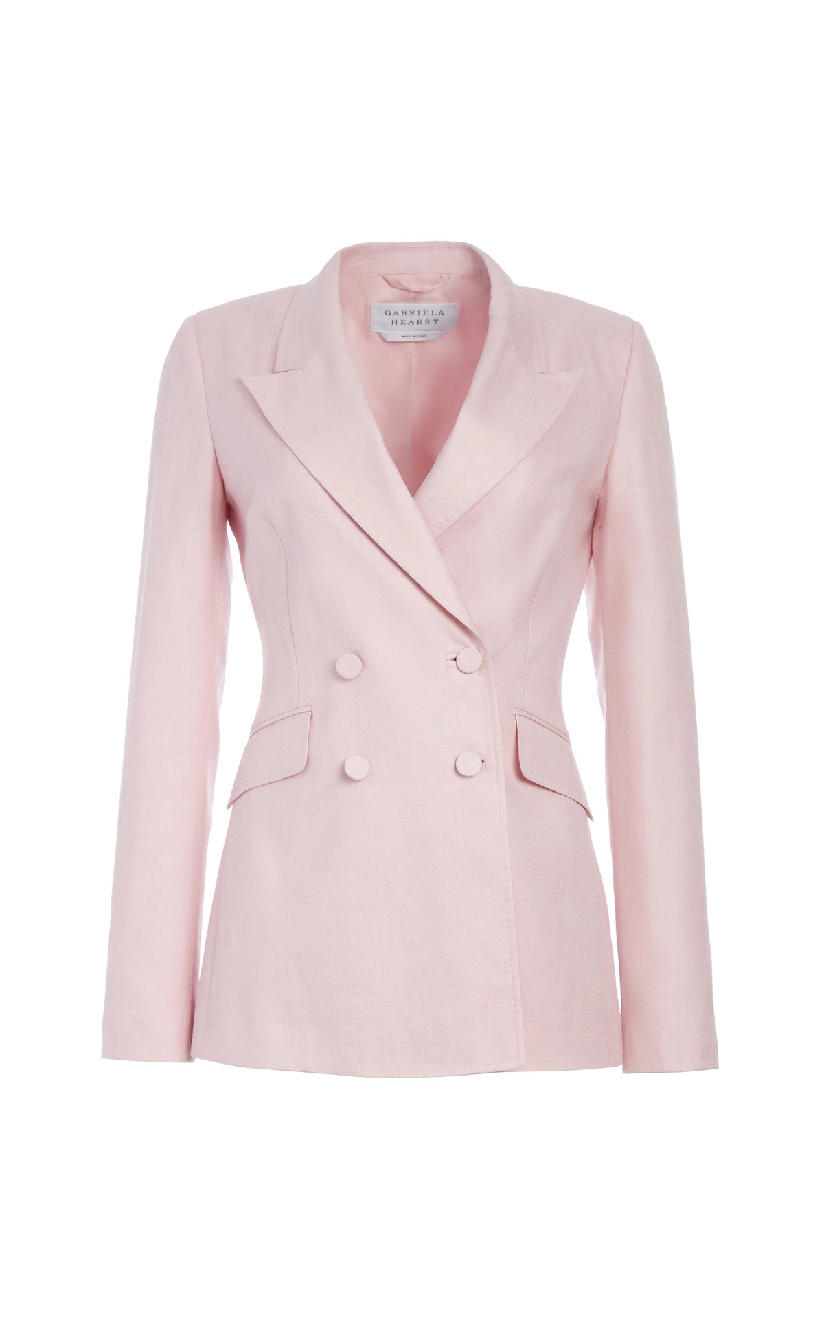 Stephanie Blazer en rose poudré sergé flammé drap de costume