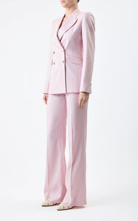 Stephanie Blazer en rose poudré sergé flammé drap de costume