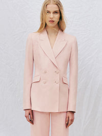 Blush / Veste blazer Stephanie en laine - Blush