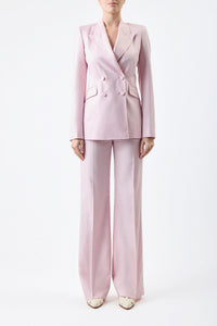 Blush / Veste blazer Stephanie en laine - Blush