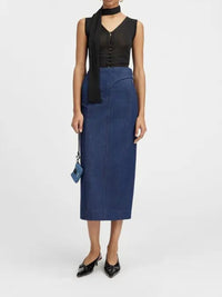 Jupe De-Nîmes Obra en denim - Navy Brown