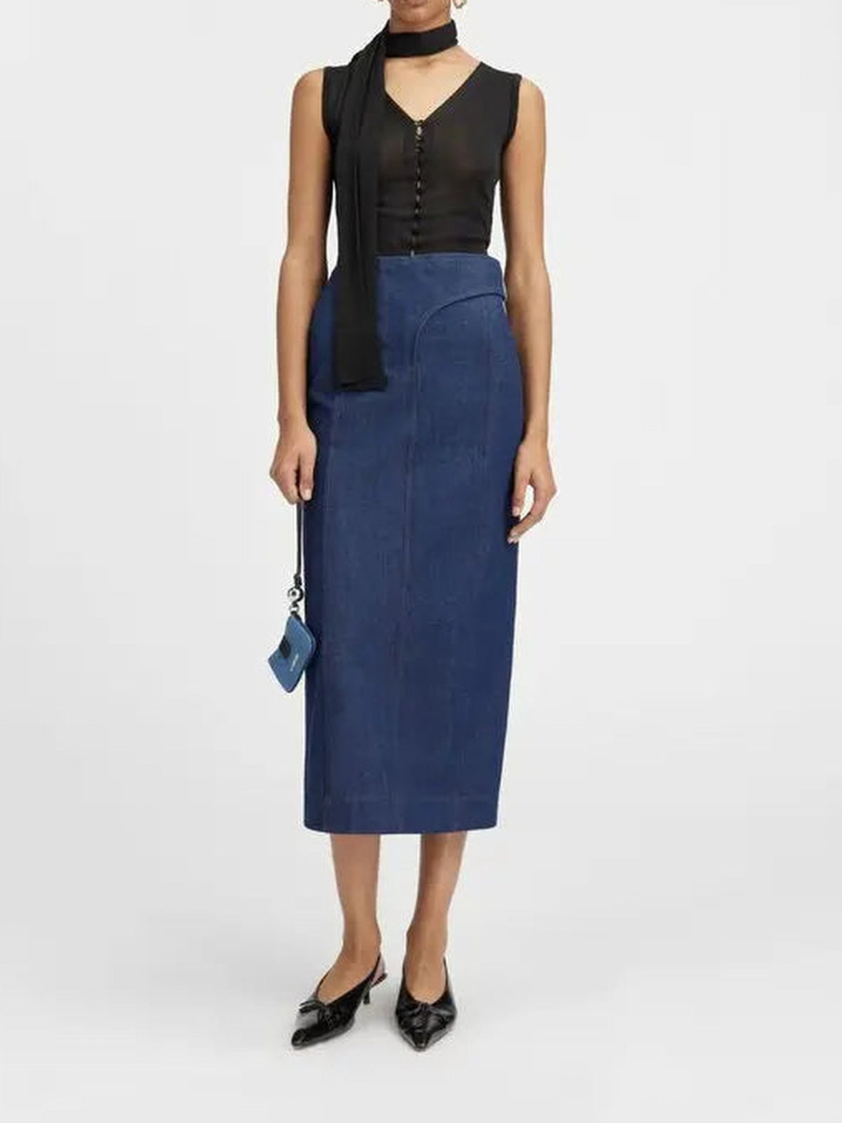 Jupe De-Nîmes Obra en denim - Navy Brown