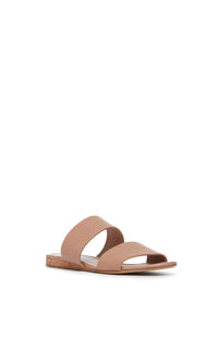 Lora Sandal en camel foncé lamb cuir