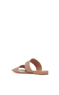Lora Sandal en camel foncé lamb cuir
