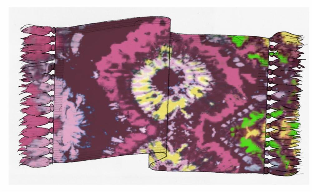 Tie Dye / Écharpe Zircon en cachemire - Tie Dye