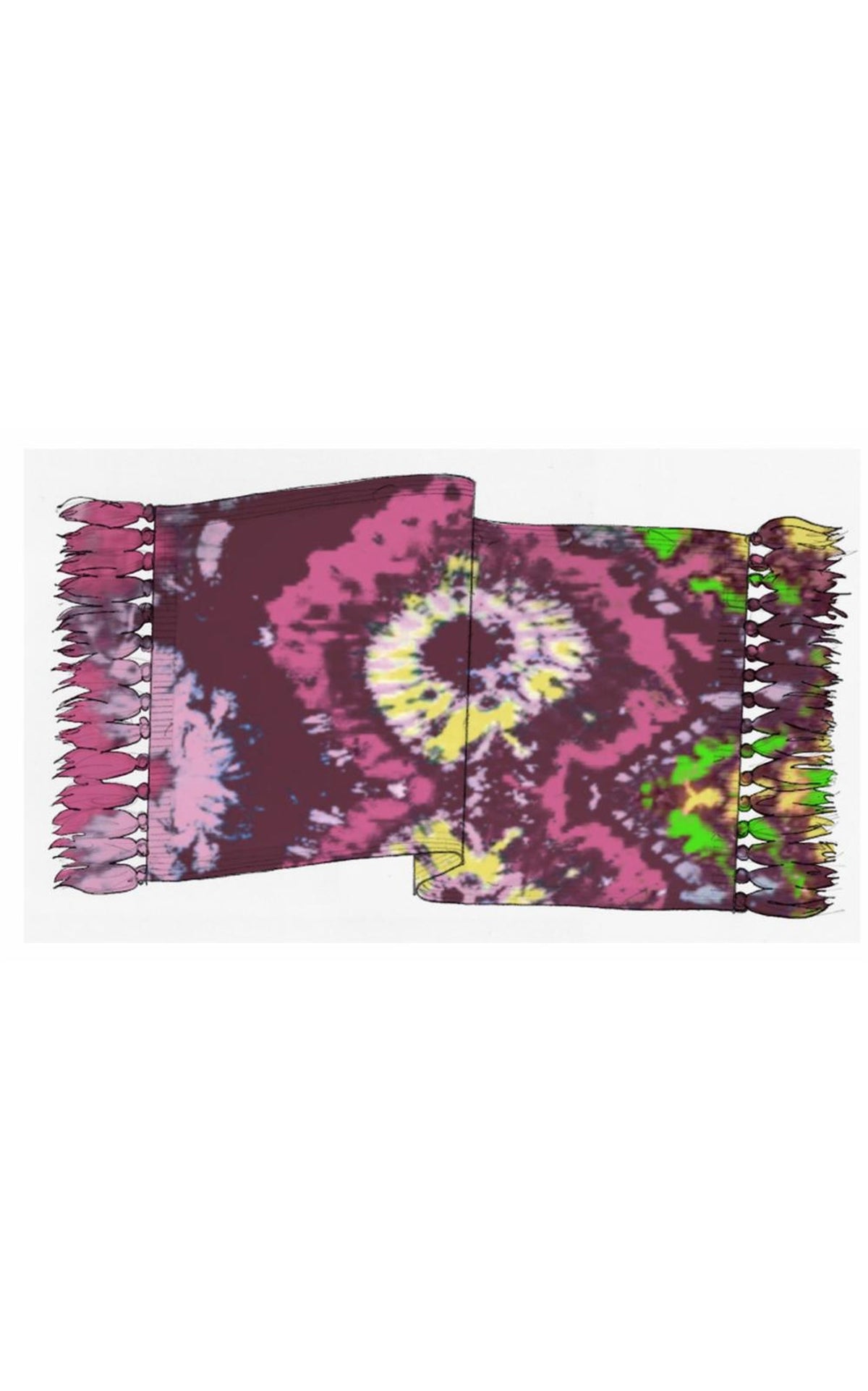 Tie Dye / Écharpe Zircon en cachemire - Tie Dye