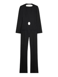 Combinaison bootcut multi-sangles en laine - Black