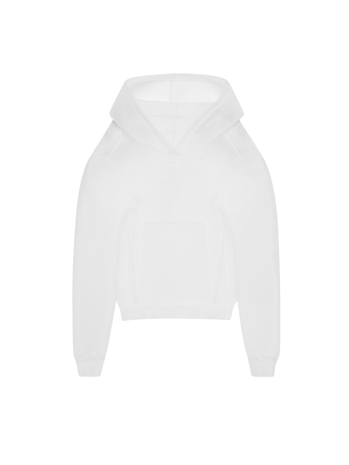 Transparent hooded jumper - Heritage White