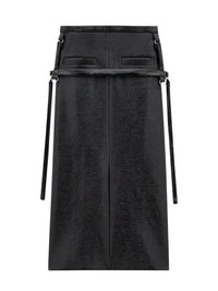 Jupe One Strap en vinyle - Black