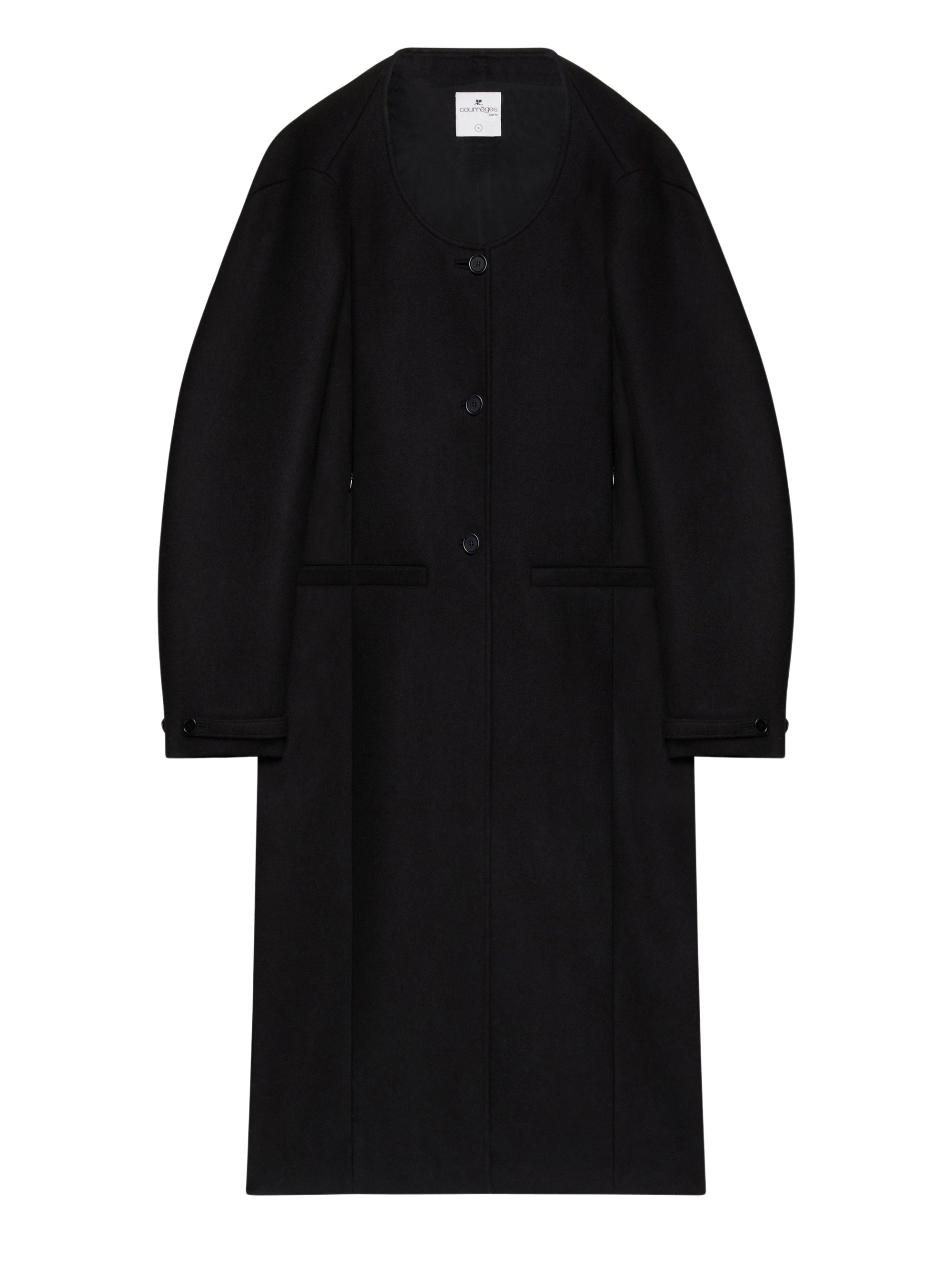 8pcs RELIQUAT 790€ / Manteau space en laine - Black