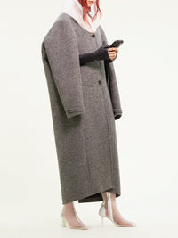 8pcs RELIQUAT 790€ / Manteau space en laine - Black