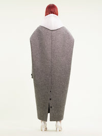 25pcs RELIQUAT 790€ / Manteau cocoon en laine caviar - Black & White