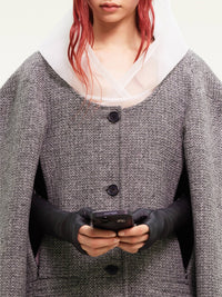 8pcs RELIQUAT 790€ / Manteau space en laine - Black