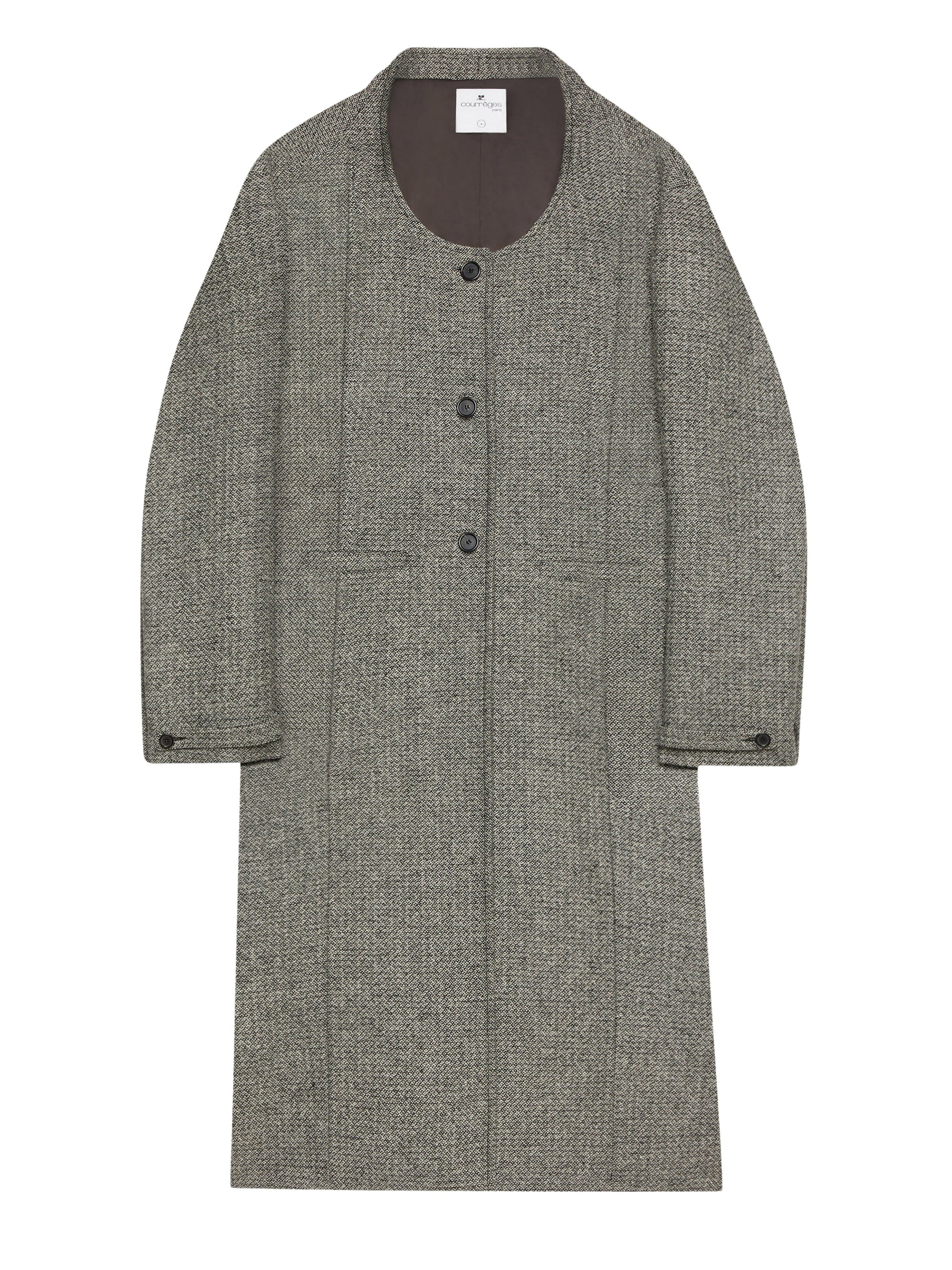 25pcs RELIQUAT 790€ / Manteau cocoon en laine caviar - Black & White