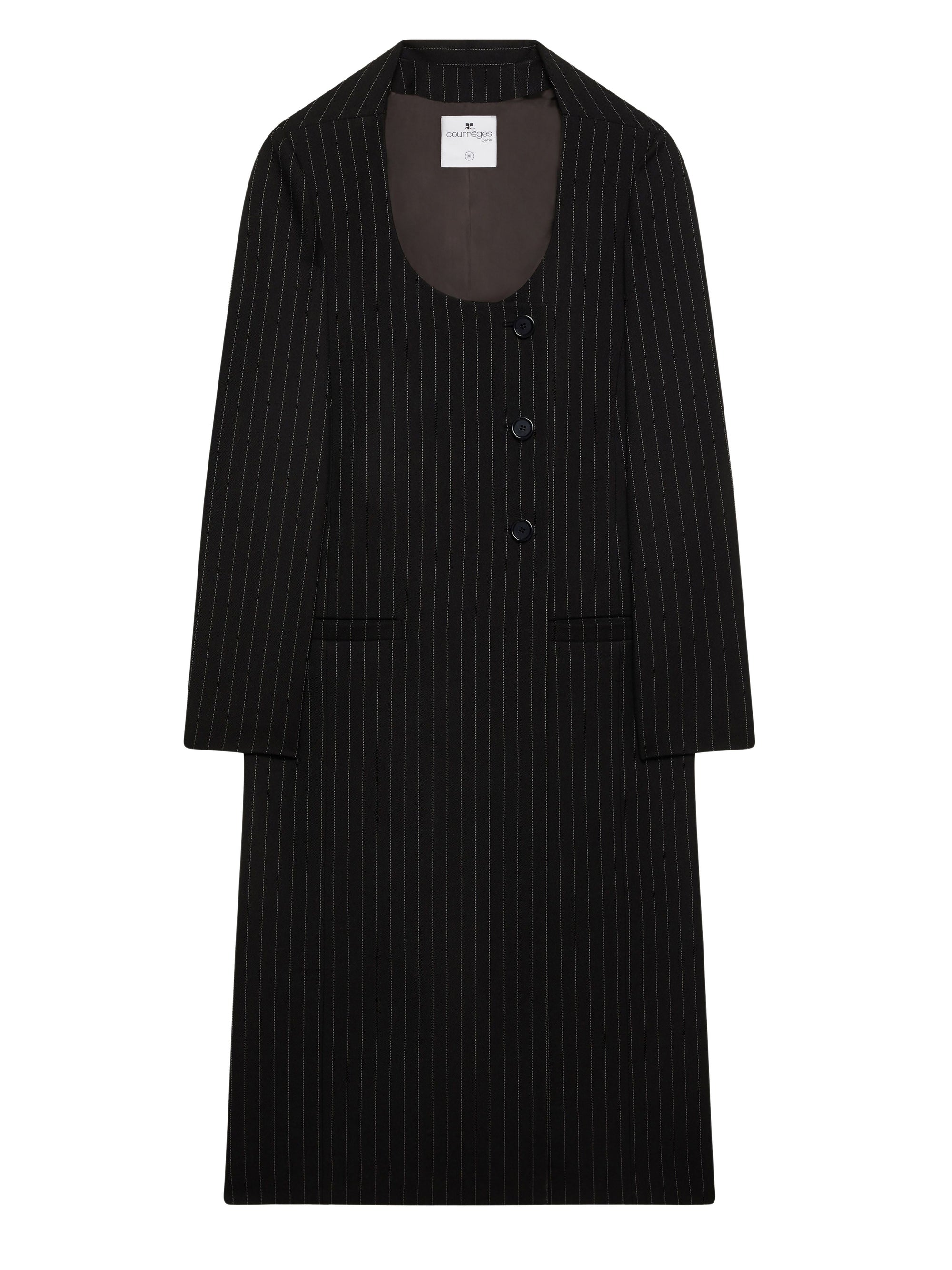 23pcs NEW / MANTEAU TAILLEUR PINSTRIPES  - Black & White