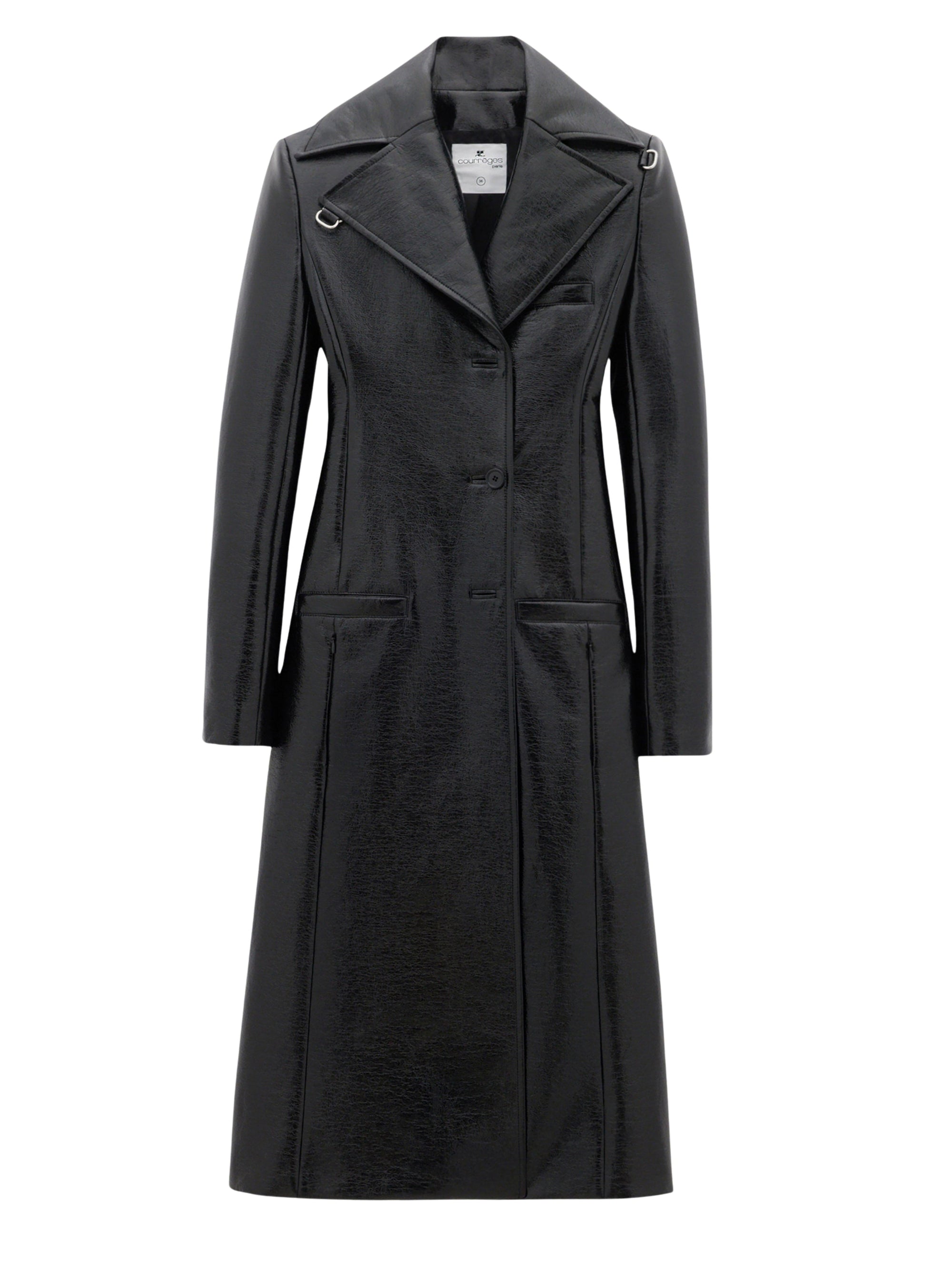 18pcs RELIQUAT 690€ / Manteau long héritage en vinyle - Black