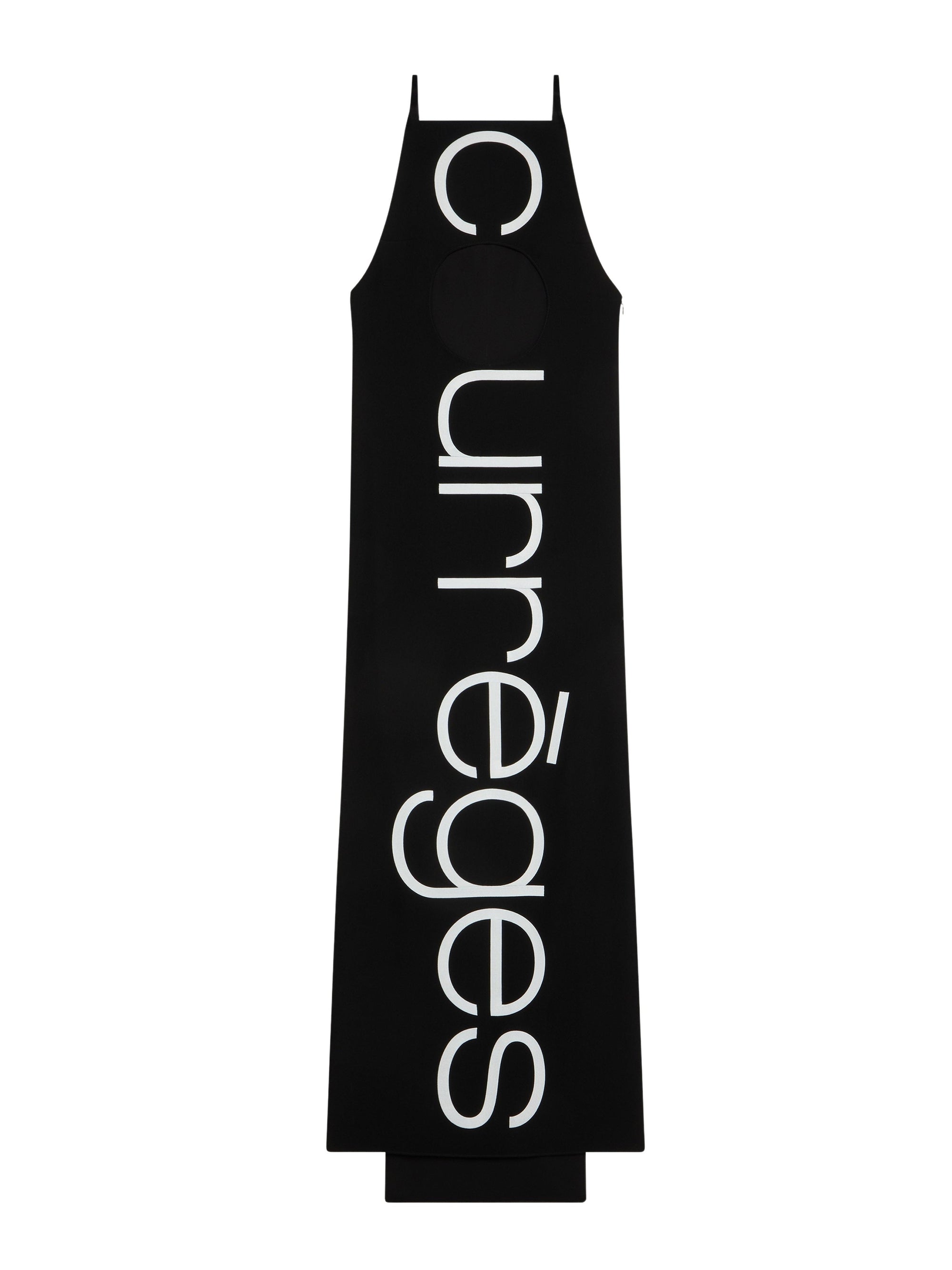 1pcs RELIQUAT 590€ / Robe imprimé courrèges en crêpe - Black
