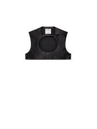 11pcs NEW / CROP TOP HOLISTIQUE SANS MANCHES VINYLE - Black