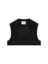 Top court Holistic sans manches en laine - Black