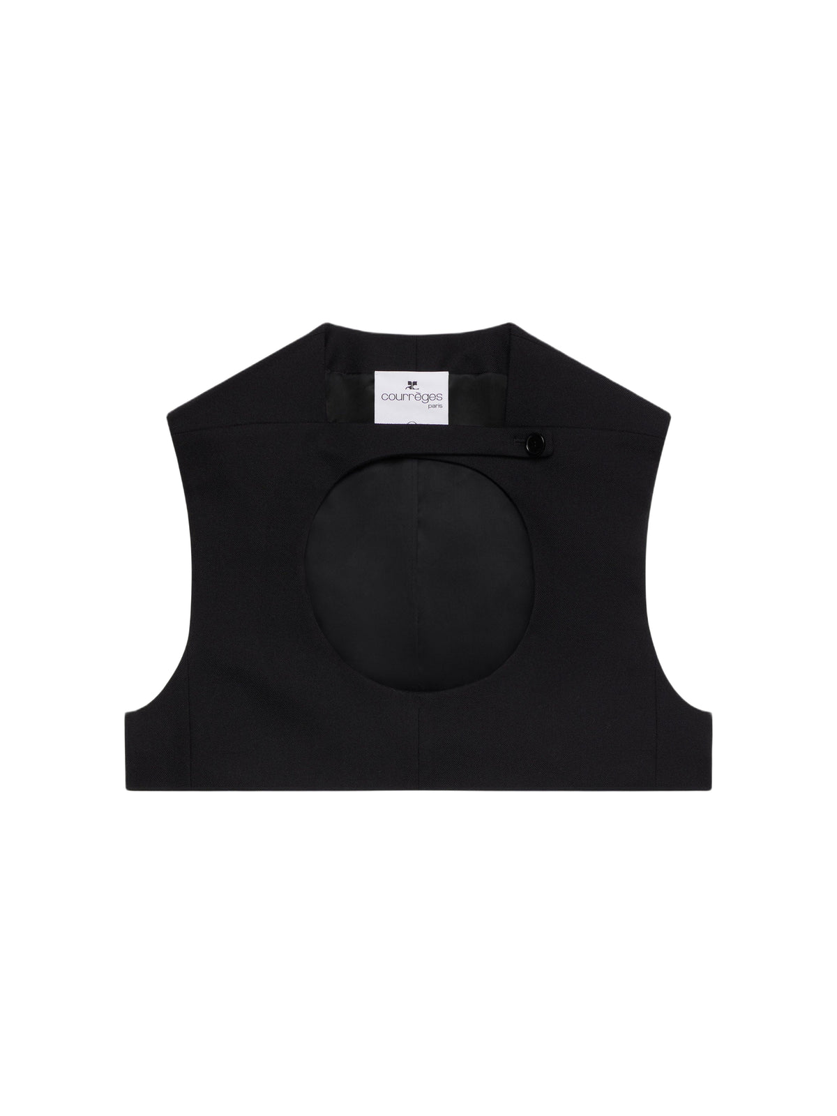 Top court Holistic sans manches en laine - Black
