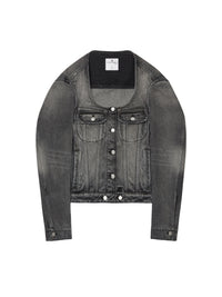 Cocoon denim jacket - Stonewashed Grey