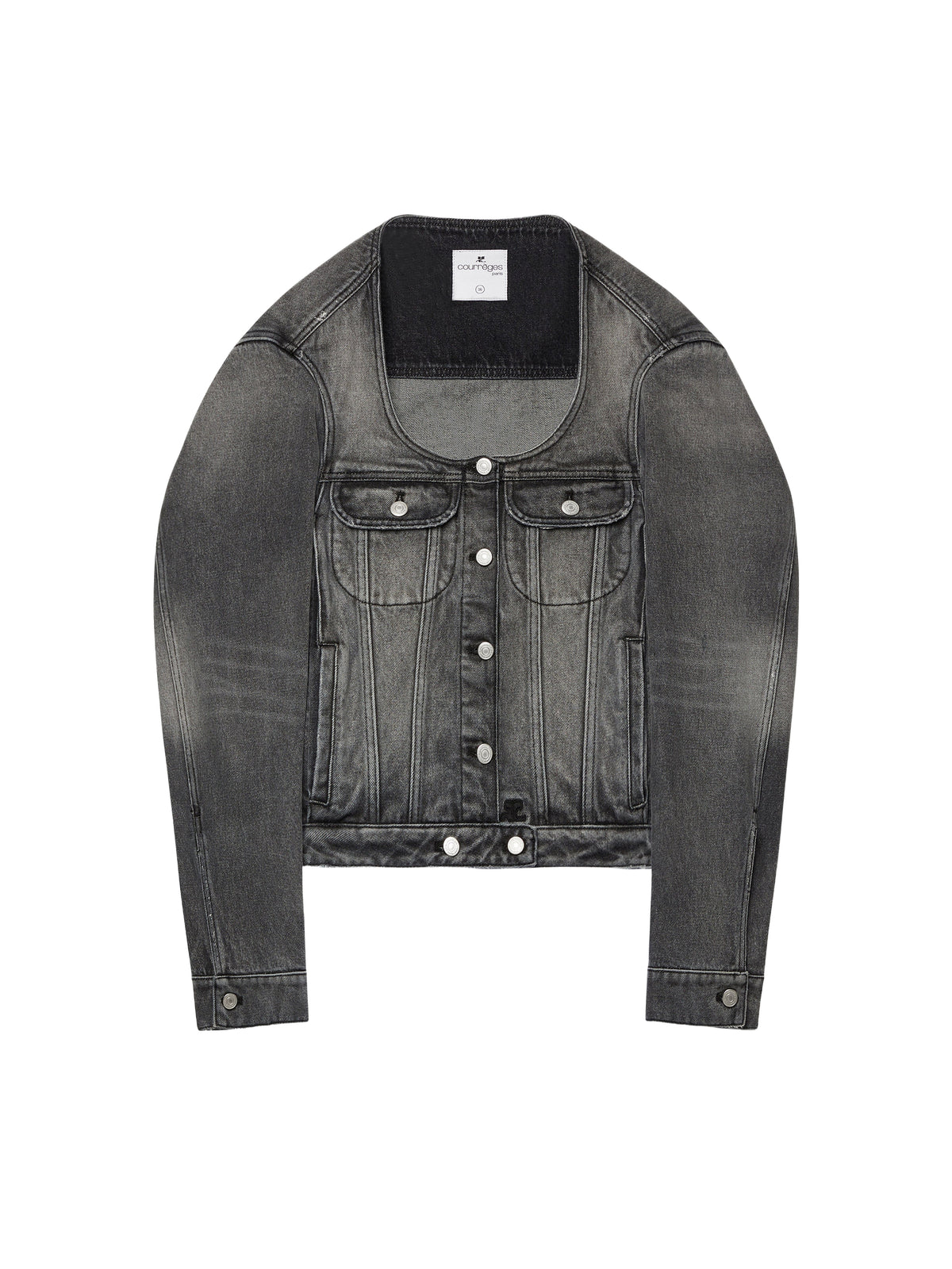 Cocoon denim jacket - Stonewashed Grey