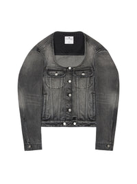 Veste Cocoon en denim - Stonewashed Grey