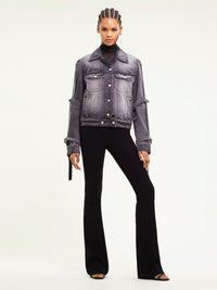 MULTI-STRAPS STONE DENIM