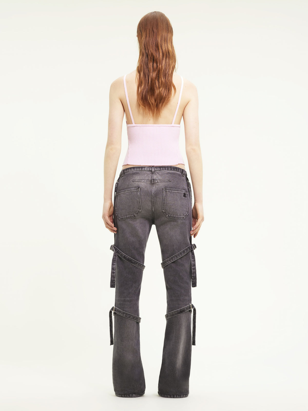 PRIX MARQUE : 120 / PANTALON MULTI SANGLES DENIM