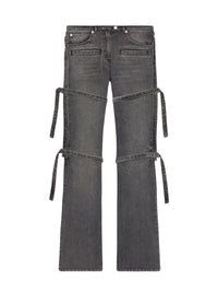 PRIX MARQUE : 120 / PANTALON MULTI SANGLES DENIM