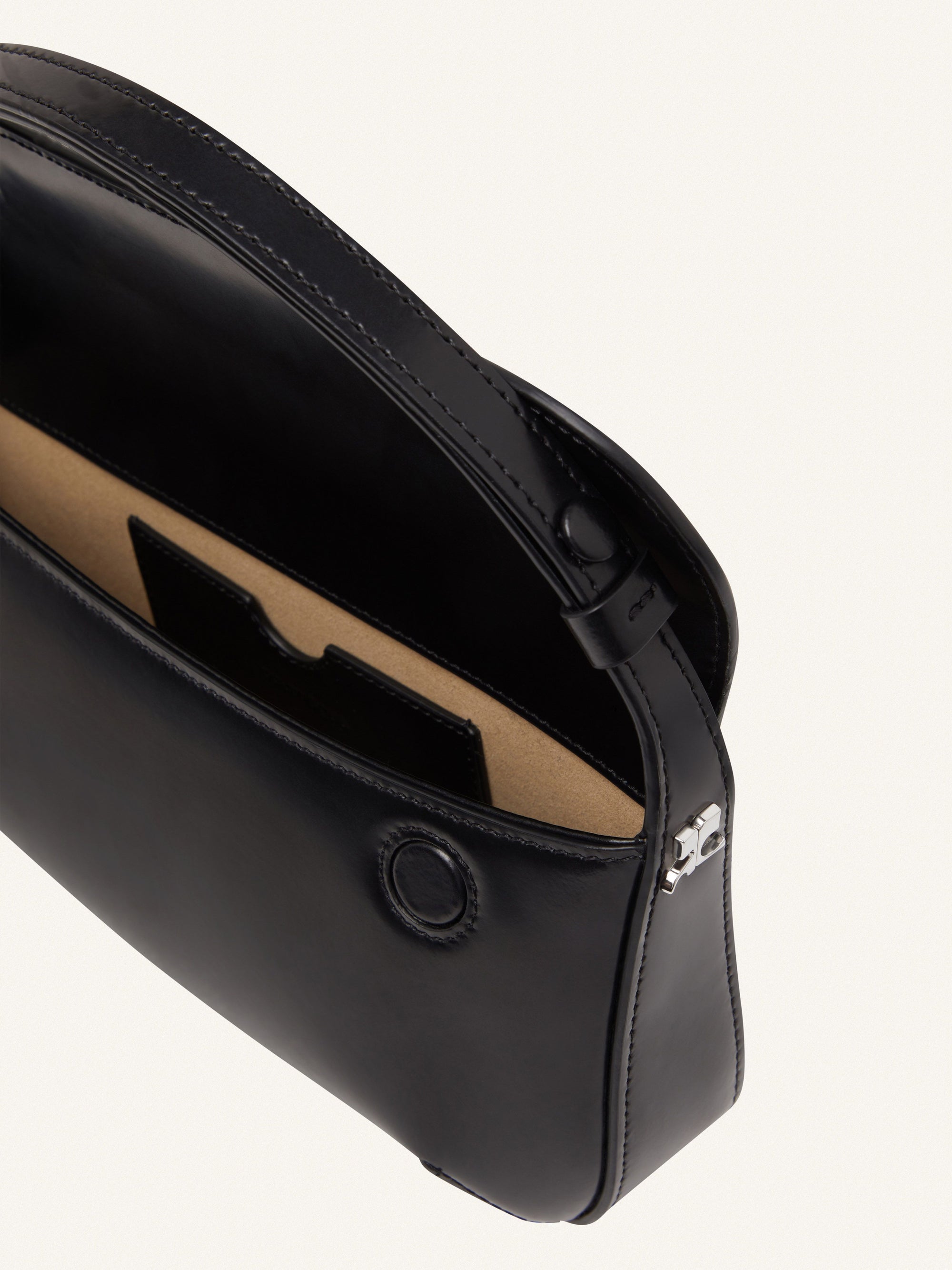 4pcs NEW / SLEEK LEATHER BAG - Black