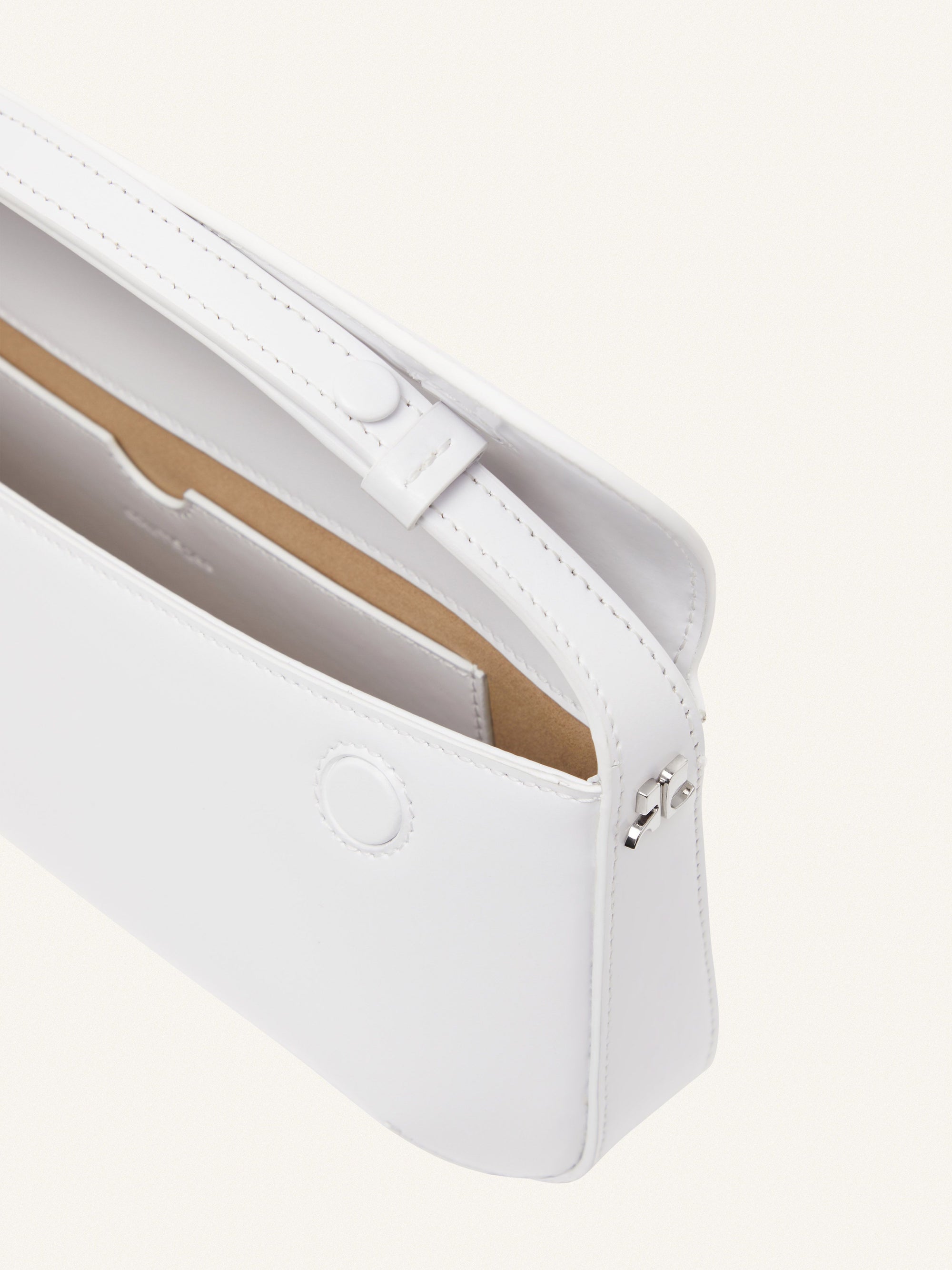 4pcs NEW / SLEEK LEATHER BAGUETTE BAG - Heritage white