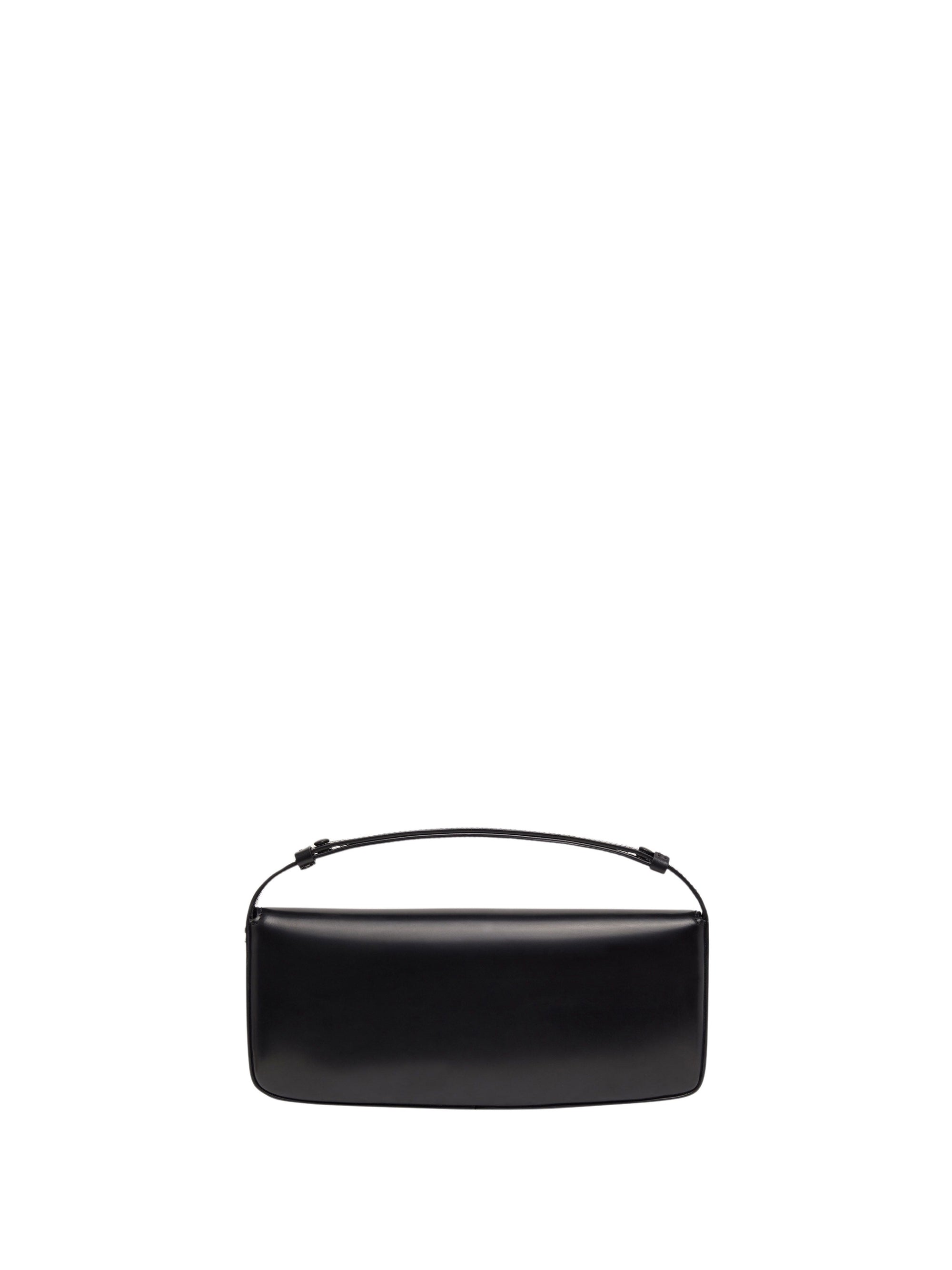 3pcs NEW / SLEEK LEATHER BAGUETTE BAG - Black