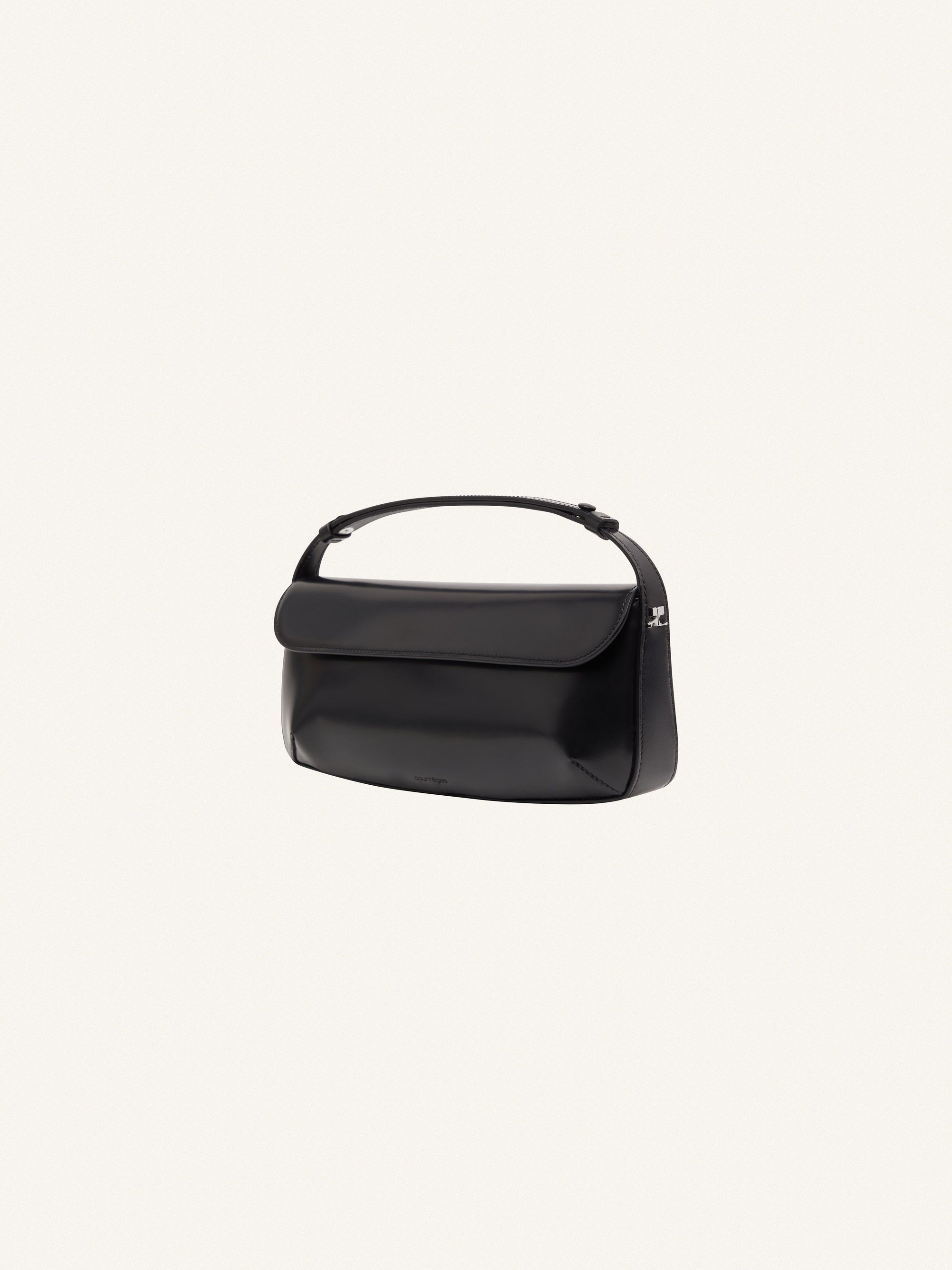 3pcs NEW / SLEEK LEATHER BAGUETTE BAG - Black