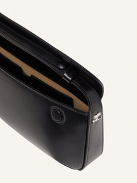 3pcs NEW / SLEEK LEATHER BAGUETTE BAG - Black
