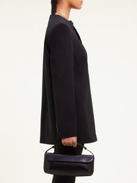 3pcs NEW / SLEEK LEATHER BAGUETTE BAG - Black