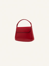3pcs NEW / MEDIUM SLEEK LEATHER BAG - Groseille foncé