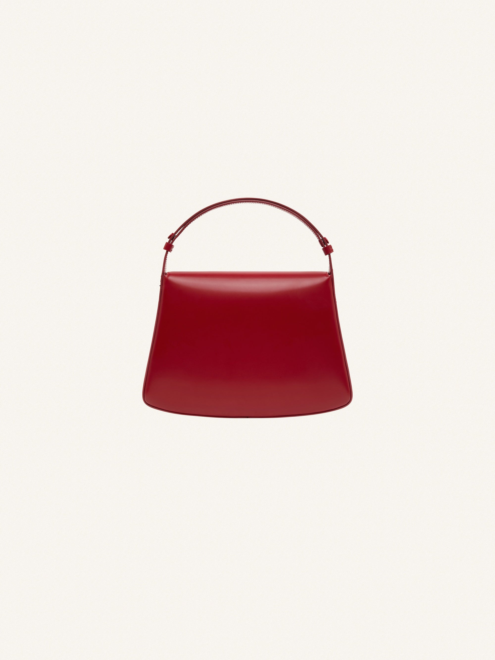 3pcs NEW / MEDIUM SLEEK LEATHER BAG - Groseille foncé